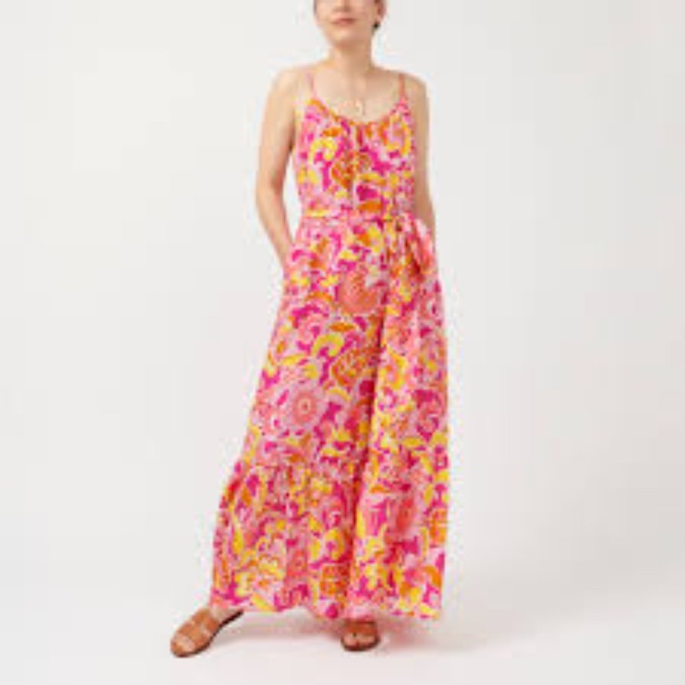 Luxurious Pink/Orange Silk J. CREW Dress
